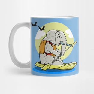 Elephant Kayaking Mug